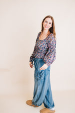 Blueberry Bliss Floral Top