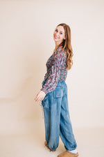 Blueberry Bliss Floral Top