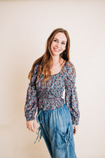 Blueberry Bliss Floral Top