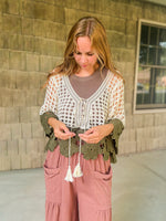 Olive Grove Crochet Top