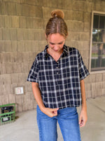 Flannel Henley Top