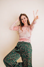 Patchwork Mesh Layering Top
