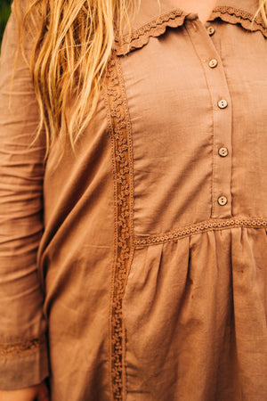 Mocha Mousse Mini Dress