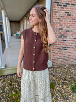 Ribbed Chocolate Vest